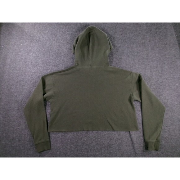 Wild Fable Hoodie Women Medium Green Cropped Pullover Causal Streetwear Y2K Crop - Picture 8 of 9